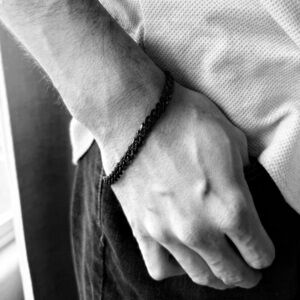 Titanium Cuban Link Chain Bracelet 7mm Waterproof Men’s Jewelry